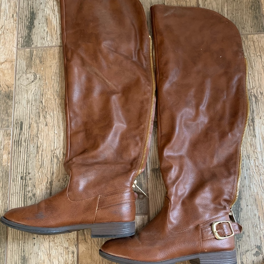 Slouchy over the knee boots